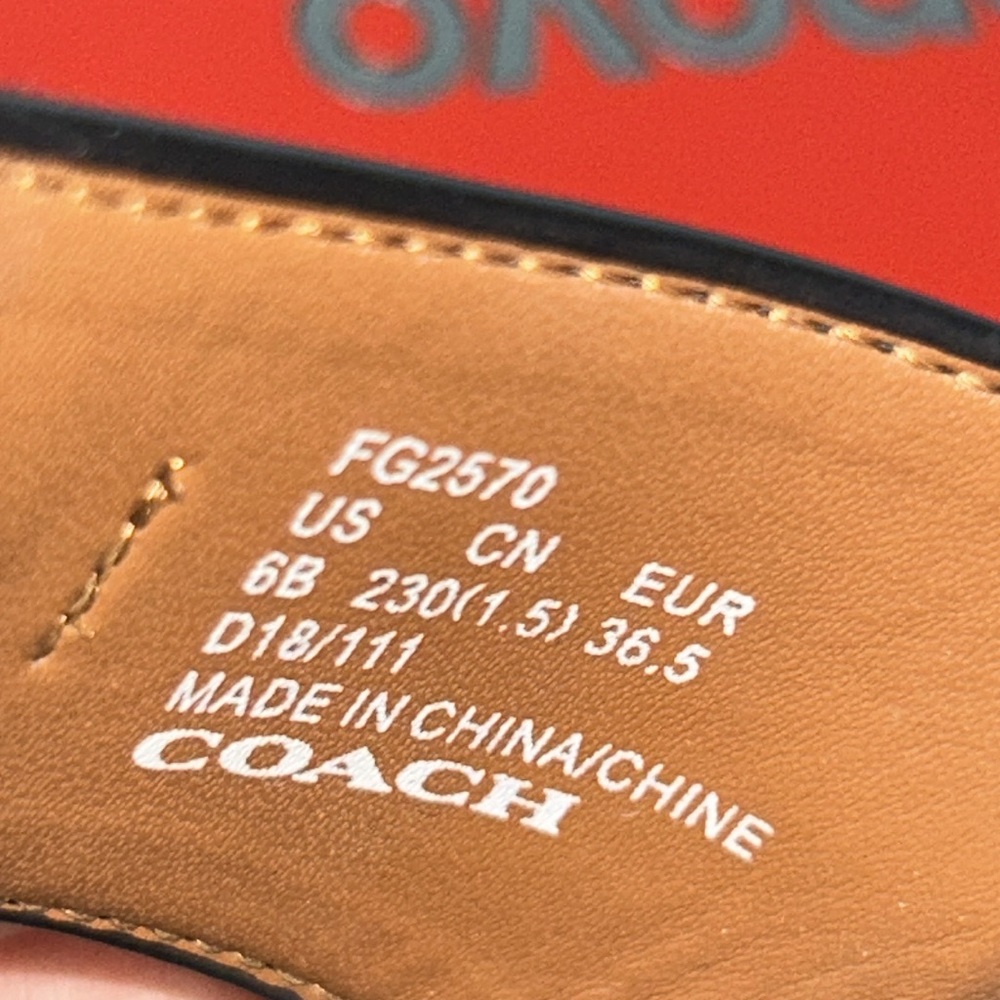 Coach Leather Strappy Bow Sandals Black Block Heel - Picture 11 of 13